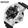 Reloj para Hombre SANDA/SANDA de Doble Pantalla Movimiento Japonés Calendario Luminoso Reloj Deportivo para Hombre 780