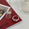 Anillo Croissant de Diamantes de Plata Esterlina S925 para Mujer, Diseño Nicho con un Toque de Alta Gama, Anillo de Dedo Índice Único Abierto en Espiral