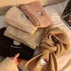 Novo Cachecol de Lã Versátil e Fofo de Gatinho para Mulheres no Inverno Engrossado e Quente Estilo Japonês Lã Artificial Cachecol de Tricô Amigo da Pele
