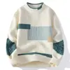 2026 Comercio Exterior Amazon Nueva Ronda Cuello Redondo Jersey de Punto Tallas Grandes Bloque de Color Moda Juvenil Casual Top