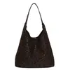Bolsa Tote de Ombro Grande com Estampa de Leopardo Elegante para Mulheres 2025 Outono Nova Bolsa de Ombro de Alta Qualidade Retrô