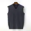 Nova Coleção Outono/Inverno: Colete de Lã Pura Engrossado para Homens, Colete Tricotado 100% Lã Pura, Disponível para Dropshipping