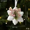 Nuevos adornos de árbol de Navidad de espuma blanca navideña, bolas de Navidad, colgantes de ardilla, copo de nieve y oso, decoraciones de ambiente navideño