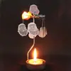 Ángel Térmico Portavelas Giratorio de Metal Manualidades Navideñas Adornos Románticos con Velas Linterna de Paseo de Cobre Estilo Europeo
