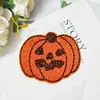 Novos Patches de Halloween Bordados com Miçangas Morcego Fantasma Teia de Aranha Desenho Animado Minnie Bordado com Miçangas Acessórios Decorativos Acessórios para Atacado
