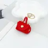 Pingente de bolsa mini em couro moderno estilo coreano, chaveiro, design criativo, disponível em várias cores, acessório de mini porta-moedas