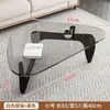 Mesa de centro de vidro de formato irregular, luxo leve moderno, adequada para salas de estar pequenas, simples, criativa, artística e única