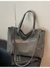 Bolsa de Ombro Grande Capacidade Transfronteiriça para Mulheres, Bolsa de Axila Estilo Preguiçoso, Bolsa para Motocicleta, Bolsa de Mão Coreana de Nicho, Bolsa Tote de Alta Qualidade