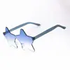 Nuevas gafas de sol transparentes color gelatina corazón de melocotón moda europea y americana sin montura de una sola pieza gafas de sol Oceánicas gafas con forma de corazón