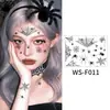 Tatuagens Adesivas de Aranha 3D Impermeáveis e Divertidas Transfronteiriças Teia de Aranha Tatuagem de Braço Maquiagem de Halloween Adesivos de Rosto
