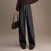 Pantalones de Pierna Ancha Estilo Mamá Otoño/Invierno para Mujer 2026 Nuevo Estilo Adelgazantes Versátiles Pantalones Largos para Mujeres de Mediana Edad y Mayores Pantalones Casuales Sueltos con Caída