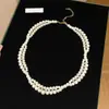 Brilho Prateado do Luar! Colar de pérolas com duas camadas cravejado de diamantes, corrente para clavícula requintada de luxo leve de nicho, colar estilo vintage francês