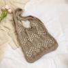 Bolso Tejido de Verano para Mujer 2025 Gran Capacidad Nuevo Bolso de Hombro Tote para Vacaciones en la Costa Bolso Cubo Pequeño Fresco