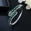 1 pulsera estación internacional joyería comercio exterior apertura circón verde pulsera vintage fabricantes venta al por mayor lujo ligero alto sentido