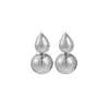 Pendientes Ovalados Retro de Paisaje Metálico Europeo y Americano Pendientes Redondos Geométricos Exagerados de Personalidad Pendientes Elegantes de Lujo Ligero