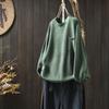Suéter de punto de algodón morado para mujer, suelto, para primavera y otoño, nuevo, informal, combinable, estilo occidental, jersey de manga larga.