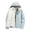 Nueva Chaqueta Forro Estándar Nacional para Mujer, Cálida Desmontable Tres en Uno, Cortavientos e Impermeable Chaqueta de Montañismo para Hombre, Moderna