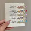 Pinza para el pelo de diamante de colores con forma de luna creciente y corazón de dopamina, a la moda, exquisita, estilo dulce, de alto valor, accesorio para el pelo versátil para niñas