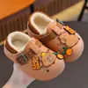 Nuevos Zapatos de Algodón Peludos Familiares Capibara Lindos para el Hogar, Interiores, Antideslizantes, para Niños, Zapatos de Algodón para Niños con Tacón para Otoño e Invierno