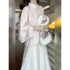Conjunto Novo Estilo Chinês Plus Size, Top Hanfu Aprimorado, Novo Conjunto de Três Peças Feminino com Camisa, Colete e Saia