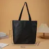 Bolsa de Papel Dupont con Logo Personalizado Patrón Frotado Retro Bolso de Compras de Papel Lavado Bolso de Hombro de Papel Dupont Personalización
