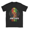 Camiseta Negra para Hombre Festival de Junio Historia Negra 19 de Junio de 1865 Camiseta Interesante Camiseta de Manga Corta
