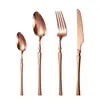 Cubertería de Acero Inoxidable Temu Transfronteriza Juego de Cuchara para Café, Cuchillo y Tenedor Pequeño con Forma de Cintura Vajilla Estilo Occidental Cuchillo y Tenedor Estilo Occidental