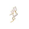 Moda Tulipa Broche Feminino High-end Luxo Elegante Terno Corpete Pin Acessórios Anti-corrida Opala Collar Agulha
