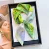 Pañuelo Cuadrado Pequeño de Seda para Mujer, Adecuado para Primavera y Otoño, para Combinar con Camisas, Atuendo Profesional Estilo Francés, Protección para el Cuello de Azafata, Pañuelo Delgado para el Cuello 70X70