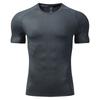 Tops Esportivos Elásticos de Secagem Rápida para Homens no Verão Macacão de Fitness Fino de Manga Curta Camiseta de Treino para Corrida Slim e Respirável