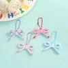Novo Pingente de Laço Floral Colorido Estilo Fresco Acessório de Chaveiro DIY Feito à Mão para Bolsas e Correntes de Celular