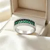 Anillo de Shein más vendido para mujer, elegante joya de dama noble verde, accesorio de moda para vestidos de noche y banquetes