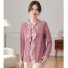 Blusas de Primavera para Mães, Conjunto Moderno de Duas Peças Falso, Camisas de Base Tricotadas Modernas de Primavera e Outono para Mulheres de Meia-Idade e Idosas com 50 Anos
