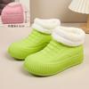 Nuevos Zapatos de Lluvia con Aumento de Altura Interior para Mujer, Combinables con Todo, Zapatos de Goma Bajos para Lluvia para Exteriores, Zapatos de Lluvia Cálidos de Invierno