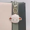 Lindo colgante de bolsa de cordero de dibujos animados de algodón multicapa, diseño original, llavero de moda, disponible para venta al por mayor