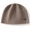 Gorro de Cachemira para Mujer 100% Cachemira Pura Otoño Invierno Versátil Tejido Delgado para Cara Cálido Gorro de Lana