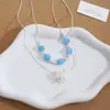 Férias na Ilha~Colar de Concha Estrela Pérola Corrente de Clavícula Empilhada Dopamina Feminino Acessórios de Colar Novos 2025