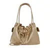Bolso tote de nicho estilo coreano 2026 nueva moda versátil texturizado para el hombro bajo el brazo bolsa de viaje de gran capacidad para mujer
