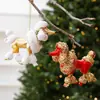 Nuevo producto transfronterizo: Decoración navideña electrochapada con lentejuelas, colgante de caniche mini, accesorio de adorno para decoración de árbol de Navidad DIY