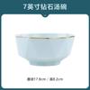 Louça de cerâmica Jingdezhen tigela celadon prato tigela para macarrão pauzinhos DIY opcional pratos com filete dourado terno inauguração LOGO