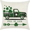 Amazonas St. Fronha de Almofada Dia de São Patrício Lucky Grass Green Series Home Decorativo Linho Capa de Almofada