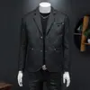 Artículos Europeos 2025 Otoño e Invierno Nuevos Trajes para Hombre Forrados de Felpa y Algodón Cuello de Traje Chaqueta de Algodón Chaqueta Cálida de Alta Calidad