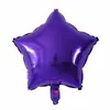 Balão de filme de alumínio estrela de cinco pontas cor sólida de 18 polegadas decoração de festa de casamento balão de folha de alumínio estrela atacado