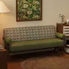 Sofá Doble de Madera Maciza Retro para Apartamentos Pequeños, Sofá Pequeño de Tela Chenilla Estilo Vintage para Apartamentos de Alquiler
