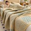 Manta de Toalla Jacquard Tejida Clase A, Algodón Puro para Adultos de Verano, Manta de Toalla Tradicional de Gasa de Algodón de Tres Capas, Colcha Refrescante de Verano