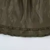 Venta al por mayor de ropa de mujer transfronteriza 2026 otoño nuevo otoño-invierno cuero sintético PU doble capa volante cintura elástica falda