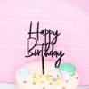 Adornos para Decoración de Pasteles de Cumpleaños, Letrero de Feliz Cumpleaños, Tarjeta de Inserto de Repostería en Inglés, Inserto de Plástico, Accesorios de Soporte para Arreglos