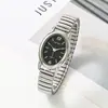 Relógio feminino de quartzo com formato oval, estilo moderno e casual, design de pulseira elástica, atacado direto de fabricante de exportação transfronteiriça