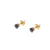 Pendientes Sencillos de Acero Inoxidable con Circonita Acero de Titanio Circonio Negro Circonio Blanco Color Acero Chapado en Oro Japón y Corea Indonesia Venta Caliente