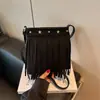 Bolso retro para teléfono móvil transfronterizo 2026 verano nuevo estilo personalizado moda moderno borla bolso de un solo hombro bandolera